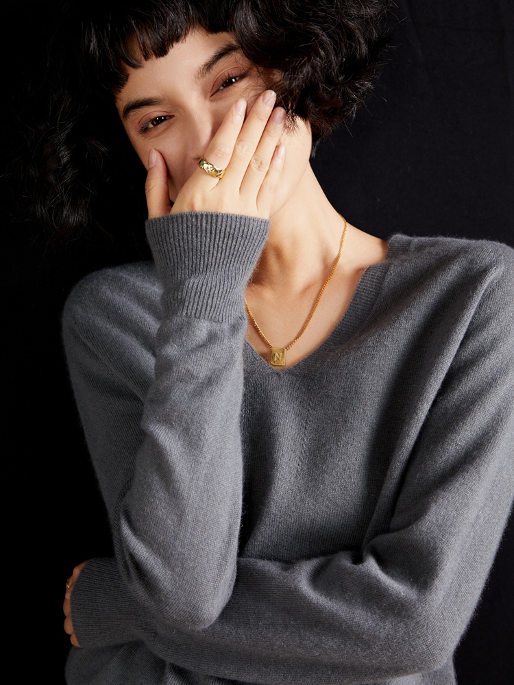 Cashmere V Neck Pullover Sweat - đánh giá và giá Resin Vat