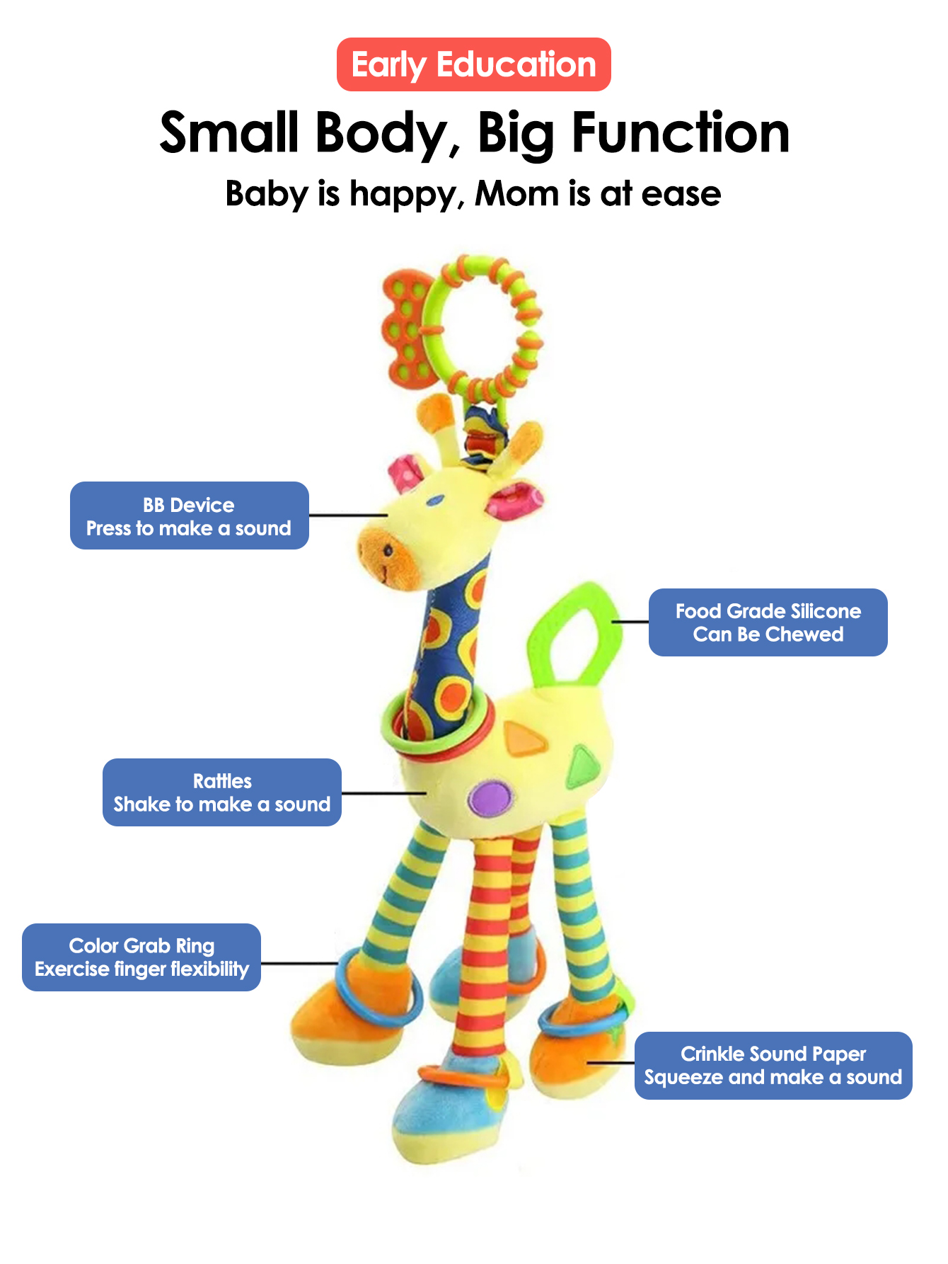 1pcs Soft Giraffe Animal Handb - đánh giá và giá Carriage Bed