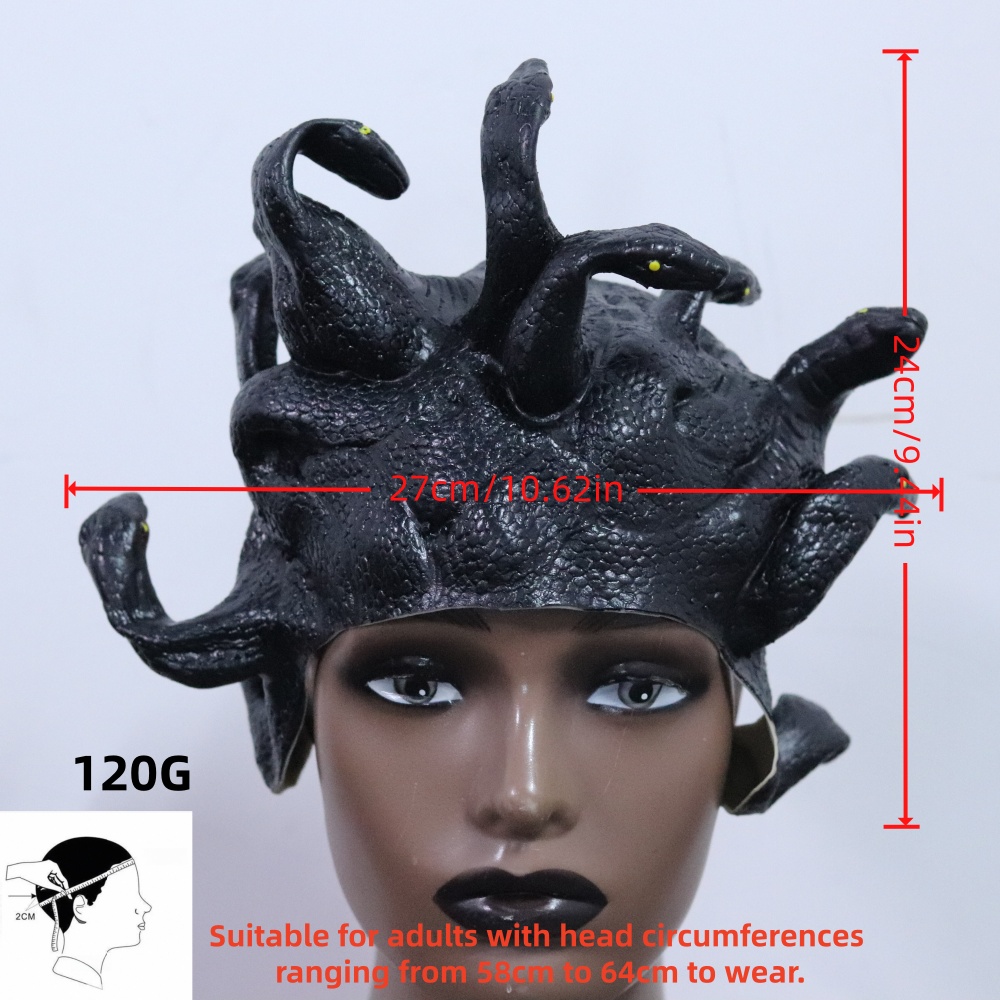 Medusa Latex Wig Mask, Horror  - đánh giá và giá Cobra Extruder