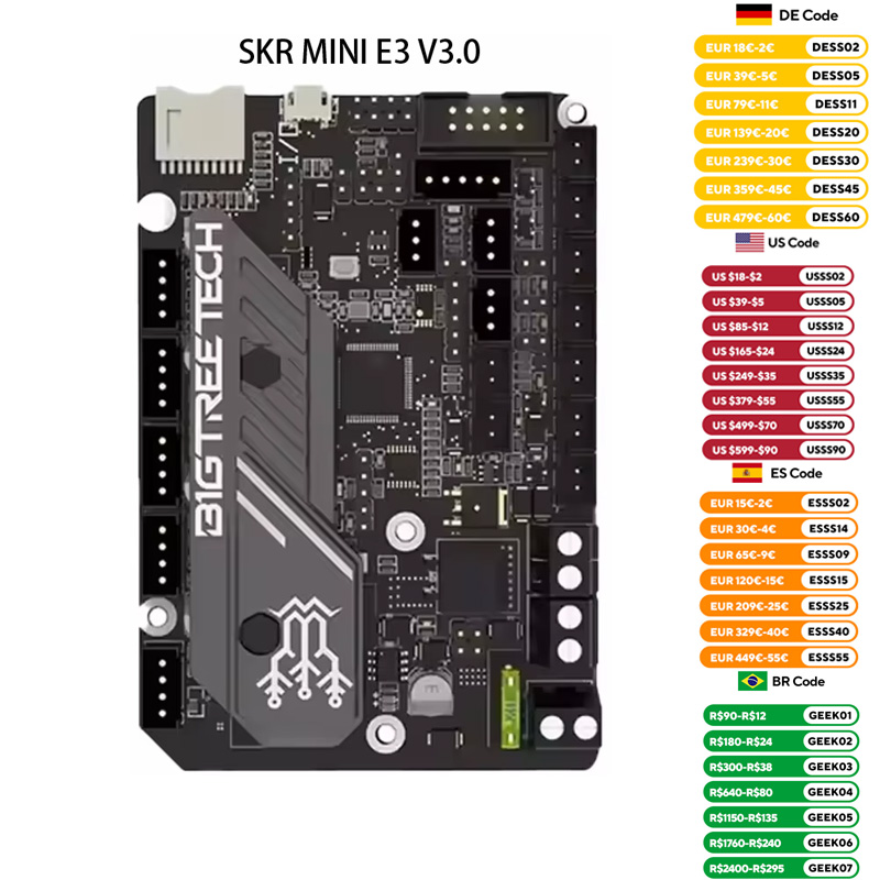BIGTREETECH SKR MINI E3 V3.0 3 - đánh giá và giá Btt Skr Mini