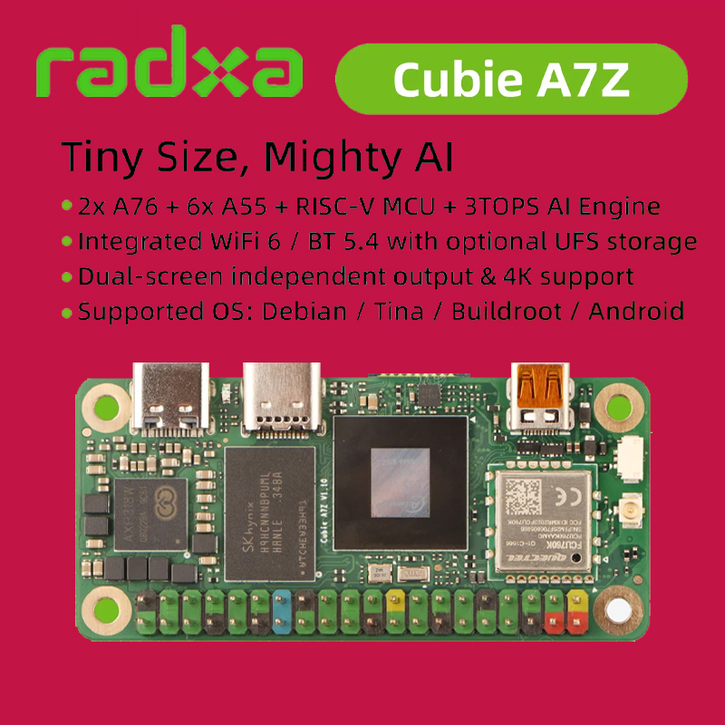 Radxa Cubie A7Z, Allwinner SoC - đánh giá và giá Resin Vat