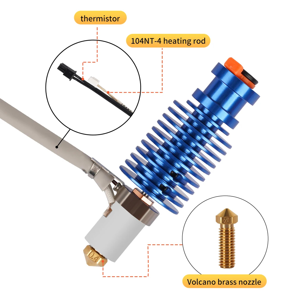 Volcano Hotend Kit 24V 60W E3D - đánh giá và giá Corexy 3D Printer Kit