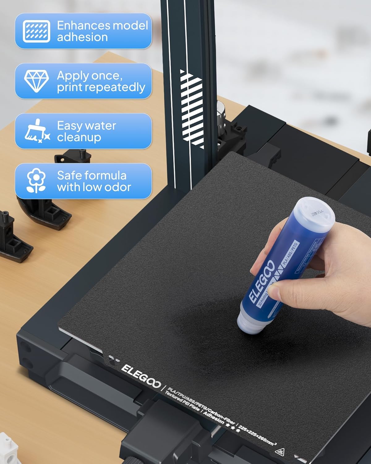 ELEGOO 3D Printer Adhesive Glu - đánh giá và giá Build Plate